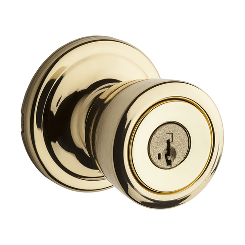 Abbey Keyed Entry Knob Bright Polished Brass