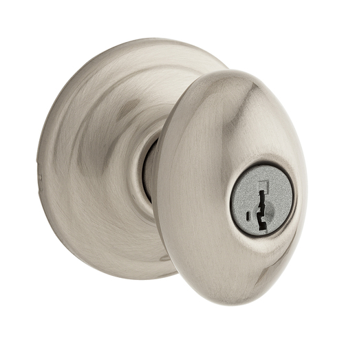 Laurel Keyed Entry Knob Satin Nickel