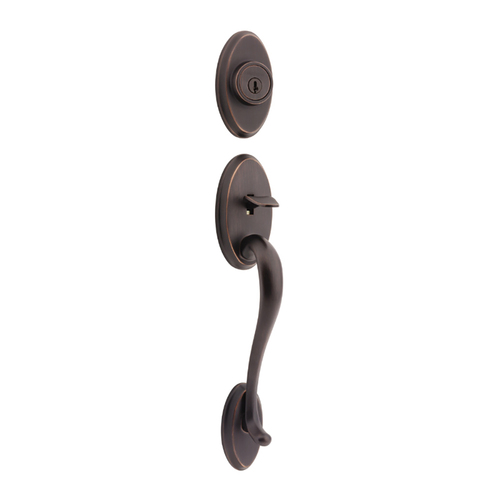 Shelburne Exterior Single Cylinder Handleset Trim Venetian Bronze