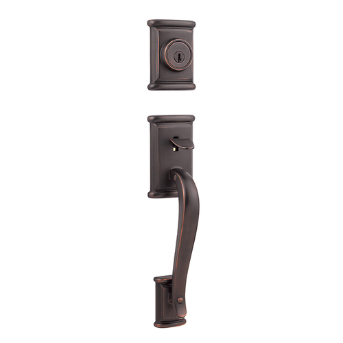 KWIK OUTSIDE GRIP & DBL CYL Deadbolt TRI Venetian Bronze