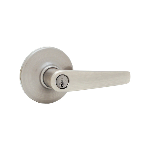 Delta Keyed Entry Lever Satin Nickel