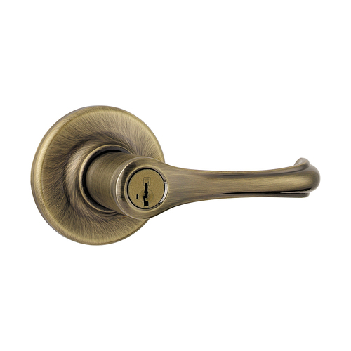 Dorian Keyed Entry Lever Satin Brass Blackened