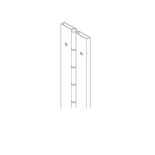 Full Surface Flush Mount Continuous Hinge Primed for Paint