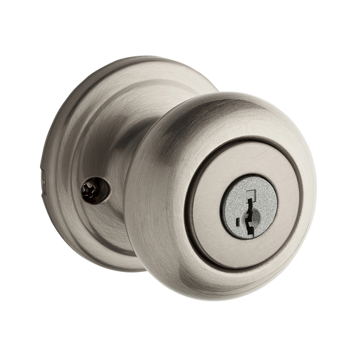 Hancock Keyed Entry Knob Satin Nickel