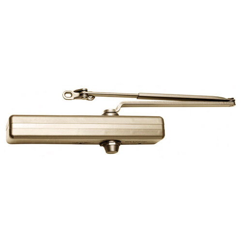 Parallel Arm Adjustable Surface Mounted Cush Door Closer with Thru Bolts 696 Sprayed Brass Finish