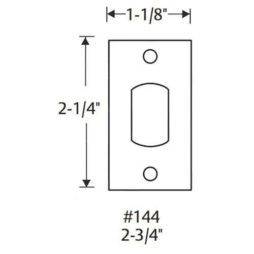 D & E Series Deadbolt Latch Bright Polished Brass