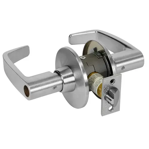 11 Line G37 Classroom Lever Lockset Less Cylinder Satin Chrome