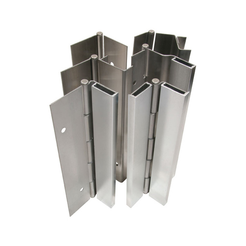 Half Surface Continuous Hinge Satin Stainless Steel