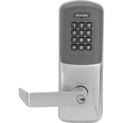 CO-200 Standalone Electronic Cylindrical Lock Satin Chrome