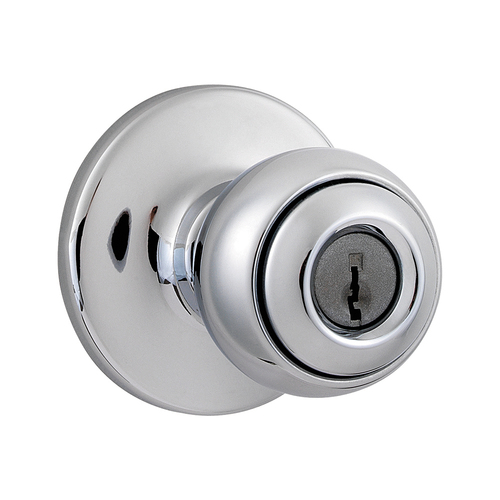 Polo Keyed Entry Knob Bright Polished Chrome