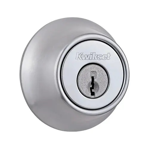 Single Cylinder Deadbolt, KW1 Keyway, Keyed Alike 3, Radius Corner Adjustable Latch 2-3/8"-2-3/4" Backset, 85063 Radius Corner and 5303 Full Lip Strike, Grade 3, Satin Chrome US26D/626