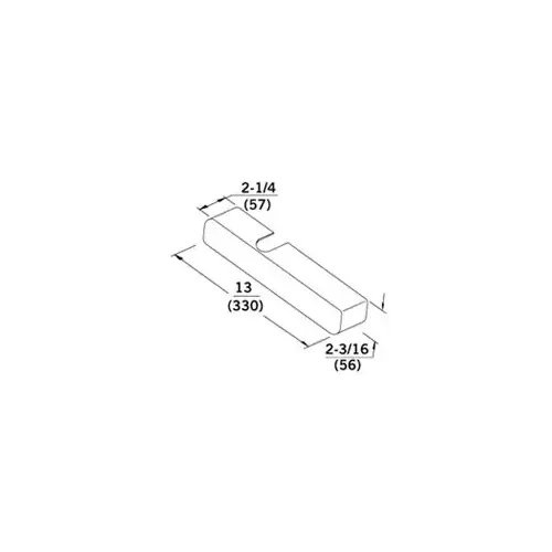 8600, 7000 Series Closer Slim Plastic Cover, Satin Brass Painted