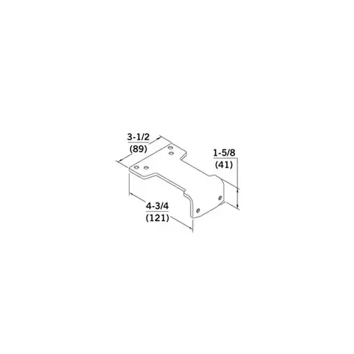 8000, 7000 Series Closer Hold Open Bracket, Aluminum Painted