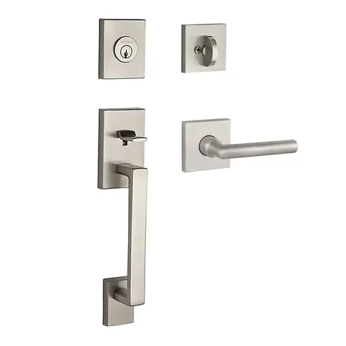 La Jolla Handleset with Tube Lever Satin Nickel