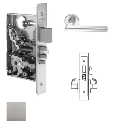 ML2030 Mortise Privacy Lever Lockset Satin Chrome