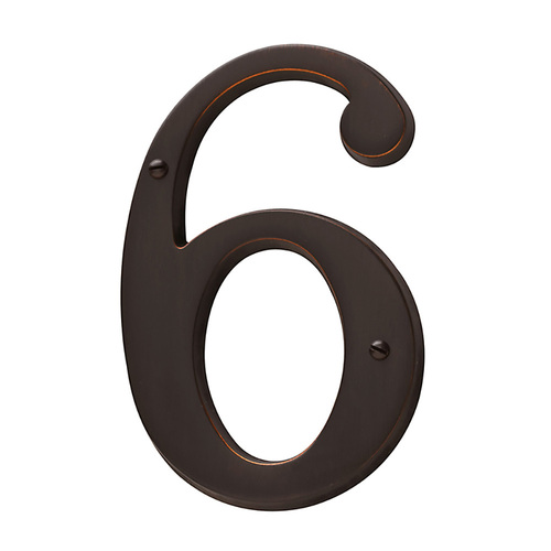 House Number 6 Venetian Bronze