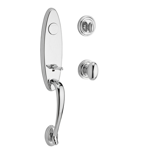 Chesapeake Handleset with Ellipse Knob Polished Chrome