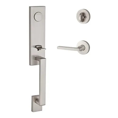 Seattle Handleset with Square Lever Satin Nickel