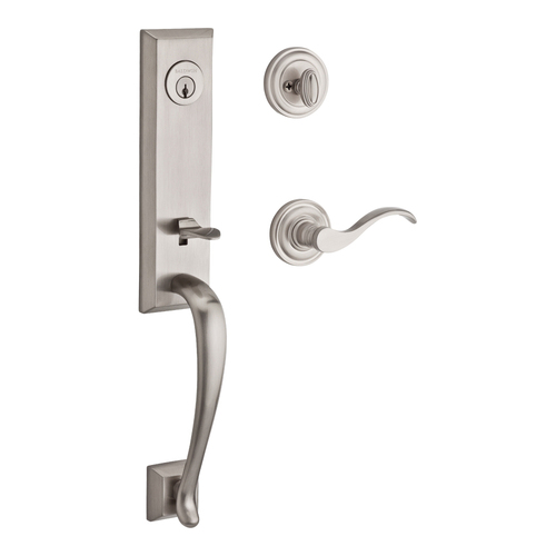 Del Mar Handleset with Curve Lever Satin Nickel