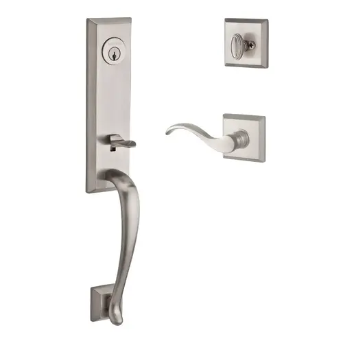 Del Mar Handleset with Curve Lever Satin Nickel