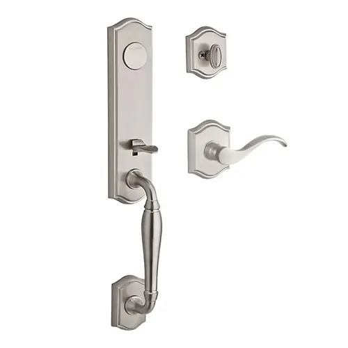 New Hampshire Handleset with Curve Lever Satin Nickel