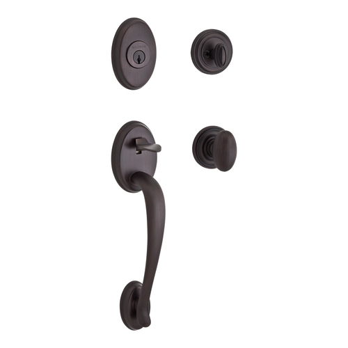 Columbus Handleset with Ellipse Knob Venetian Bronze