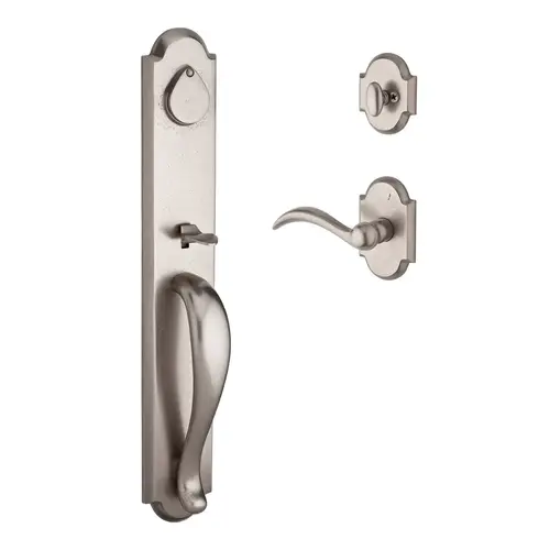 Elkhorn Handleset with Arch Lever White Bronze