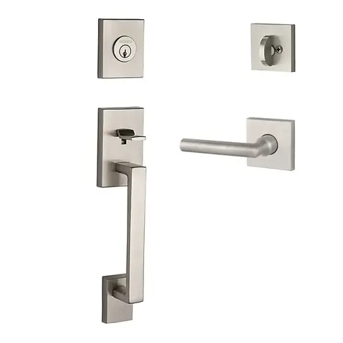 La Jolla Handleset with Tube Lever Satin Nickel