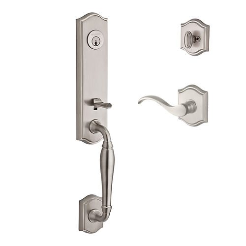 New Hampshire Handleset with Curve Lever Satin Nickel