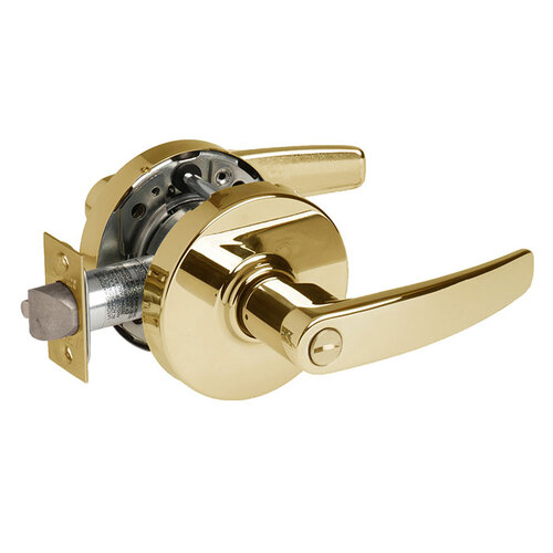 7 Line U65 Privacy Lever Lockset Bright Polished Brass