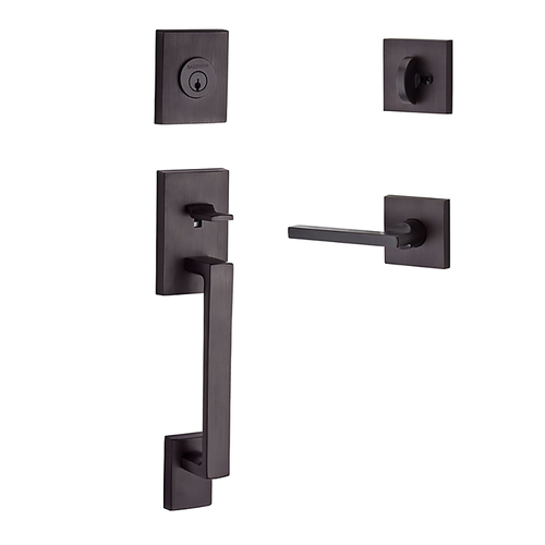 La Jolla Handleset with Square Lever Venetian Bronze