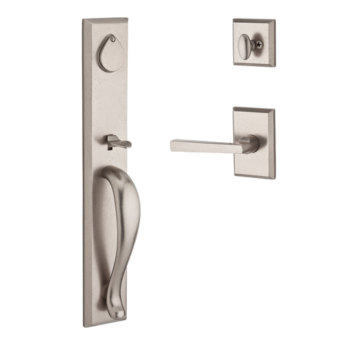 Longview Handleset with Taper Lever White Bronze