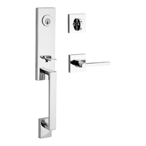 Seattle Handleset with Square Lever Polished Chrome