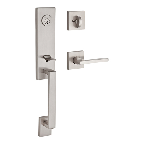 Seattle Handleset with Square Lever Satin Nickel