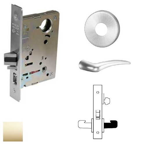 8200 Series 8204 Storeroom/Closet Lockset Bright Polished Brass