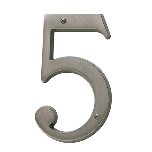 House Number 5 Antique Nickel