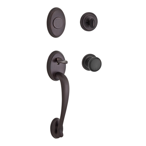 Columbus Handleset with Round Knob Venetian Bronze