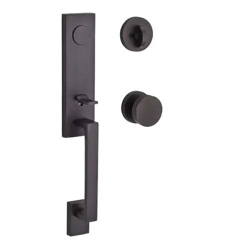 Seattle Handleset with Contemporary Knob Venetian Bronze