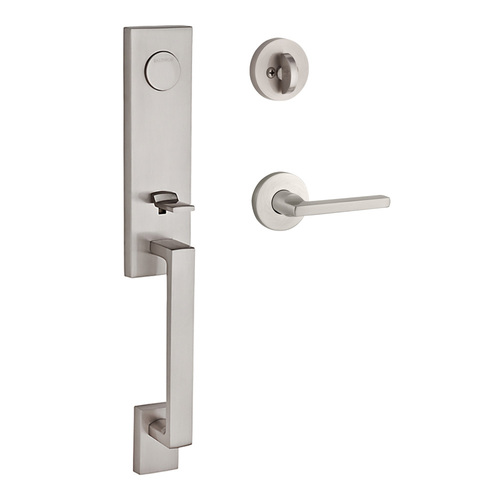 Seattle Handleset with Square Lever Satin Nickel