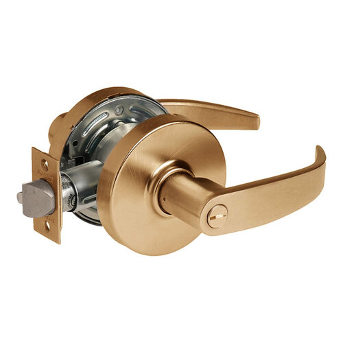 7 Line U65 Privacy Lever Lockset Satin Bronze