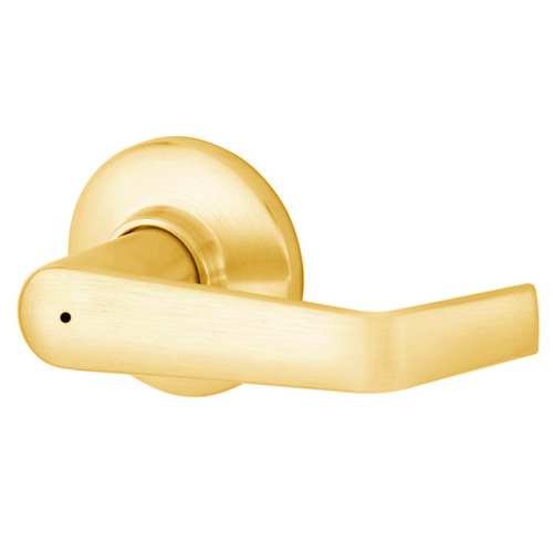 S40D Saturn Bath/Bedroom Privacy Lock, Bright Polished Brass
