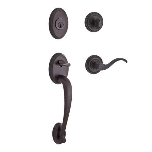 Columbus Handleset with Curve Lever Venetian Bronze