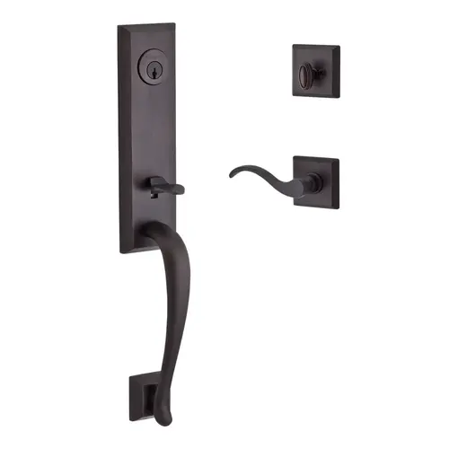 Del Mar Handleset with Curve Lever Venetian Bronze