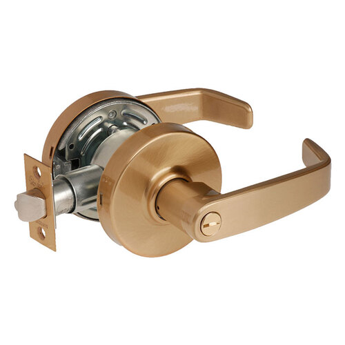 7 Line U65 Privacy Lever Lockset Satin Bronze