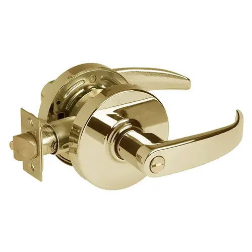 7 Line U65 Privacy Lever Lockset Bright Polished Brass