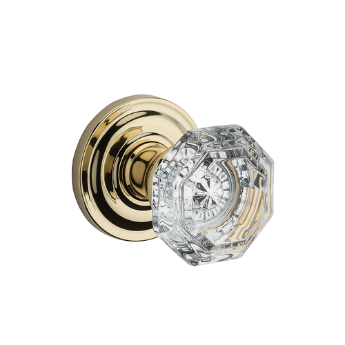 Crystal Reserve Knob Bright Polished Brass