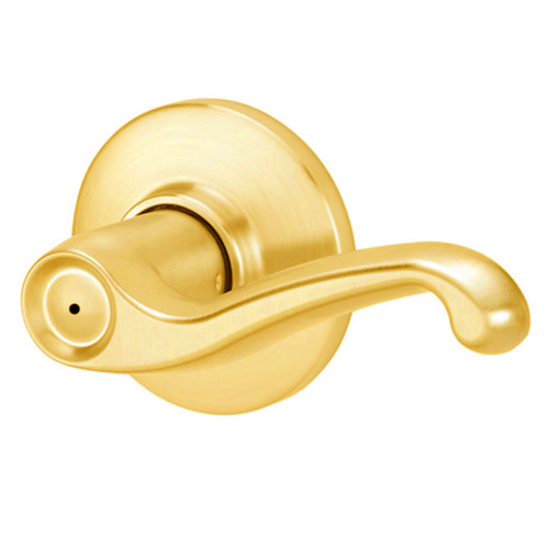 S40D Flair Bath/Bedroom Privacy Lock - RH, Bright Polished Brass