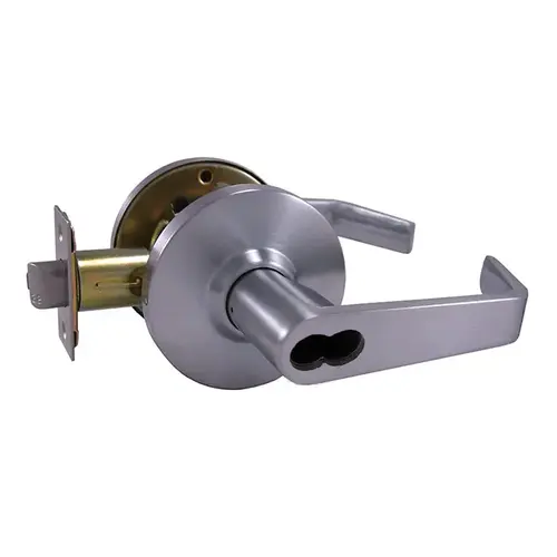 J86IC Entry Lever Lockset, SFIC, Satin Chrome