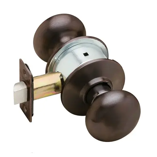 A10S Plymouth Passage Knobset, Oil Rubbed Dark Bronze