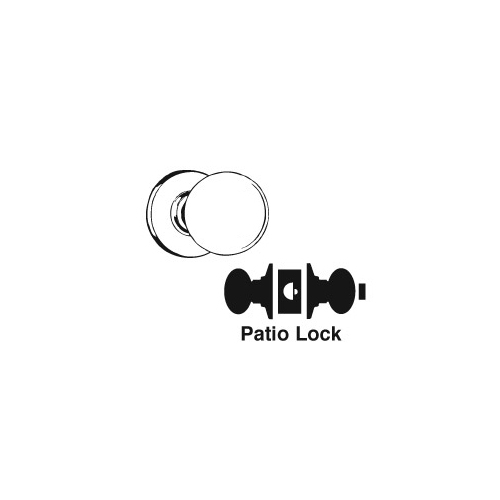 A30D Orbit Patio Lock, Satin Chrome